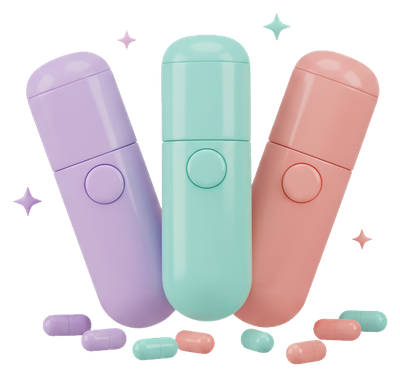 Medication bottles illustration